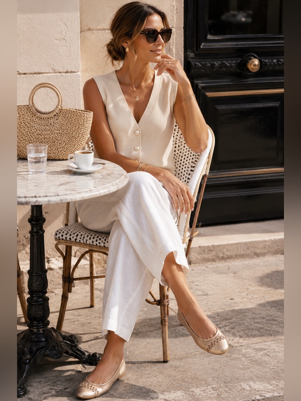 Sam Edelman Metallic Gold Ballet Flats